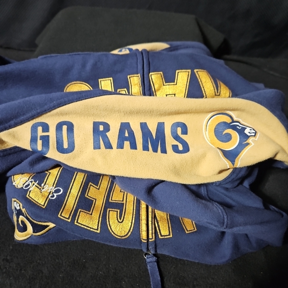 Los Angeles Rams Hands High Large Hooded Sweatshirt - Picture 8 of 10